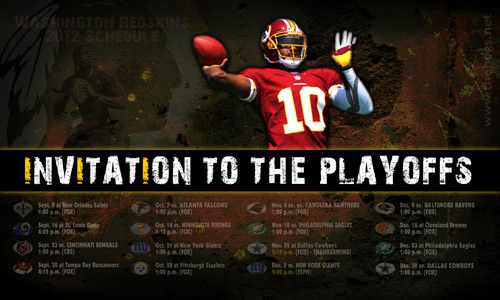 2012 Washington Redskins Schedule Wallpaper
