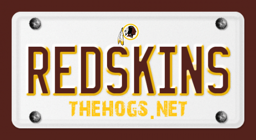 Redskins Vanity License Plate