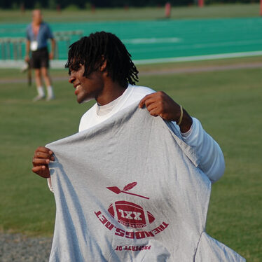 Sean Taylor with THN tee
