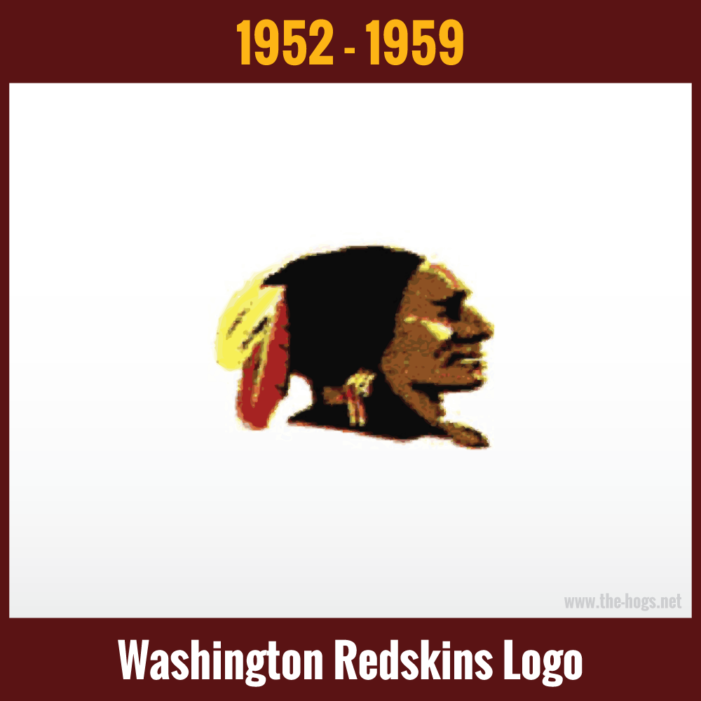 Washington Redskins Logo History - 1952 to 1959 logo