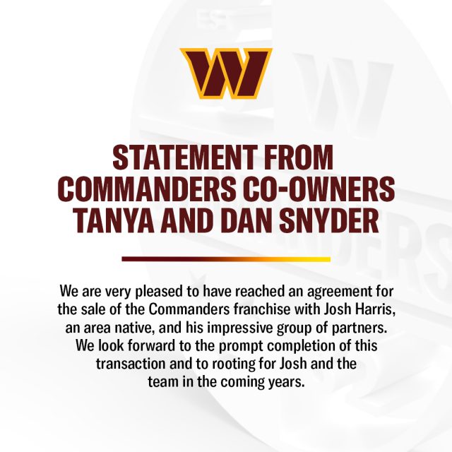 Dan Snyder Sells press release
