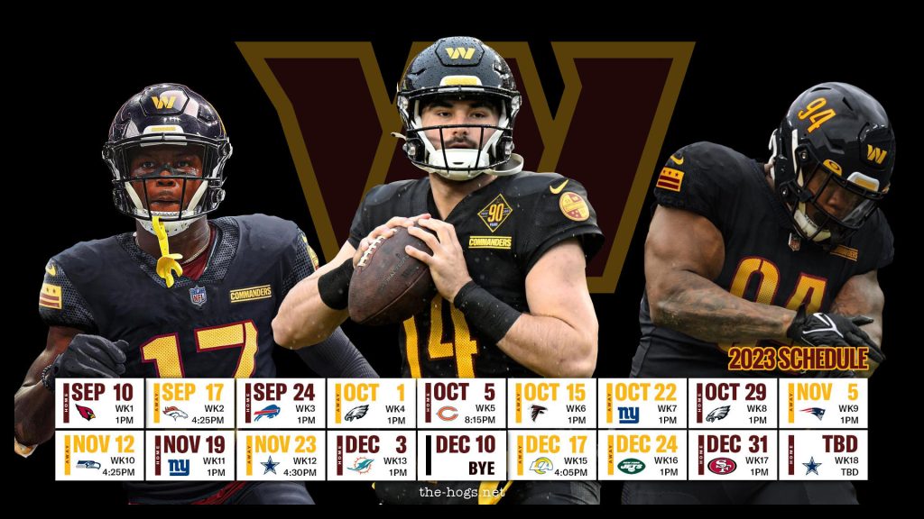 2023 Commanders Schedule Wallpaper
