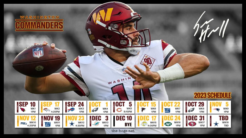 washington commanders game schedule 2022